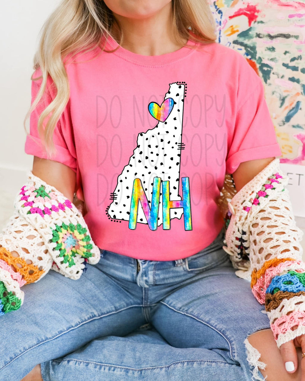 Spotted Tie Dye States  DTF