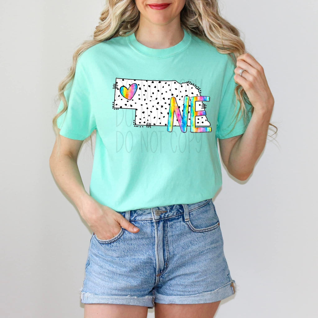 Spotted Tie Dye States  DTF