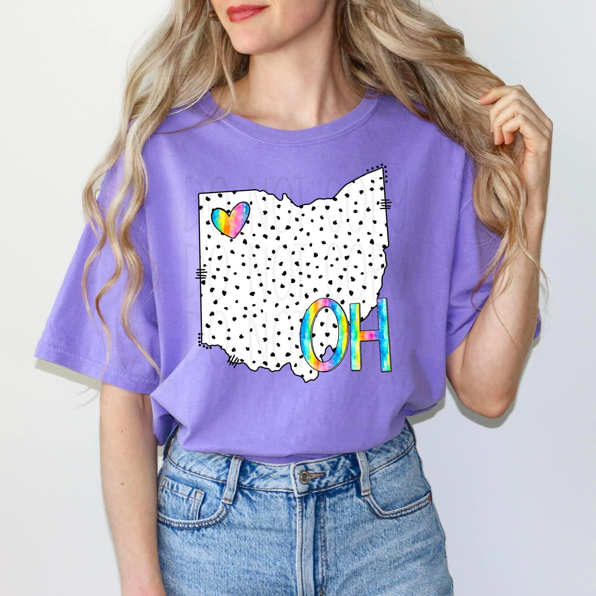 Spotted Tie Dye States  DTF