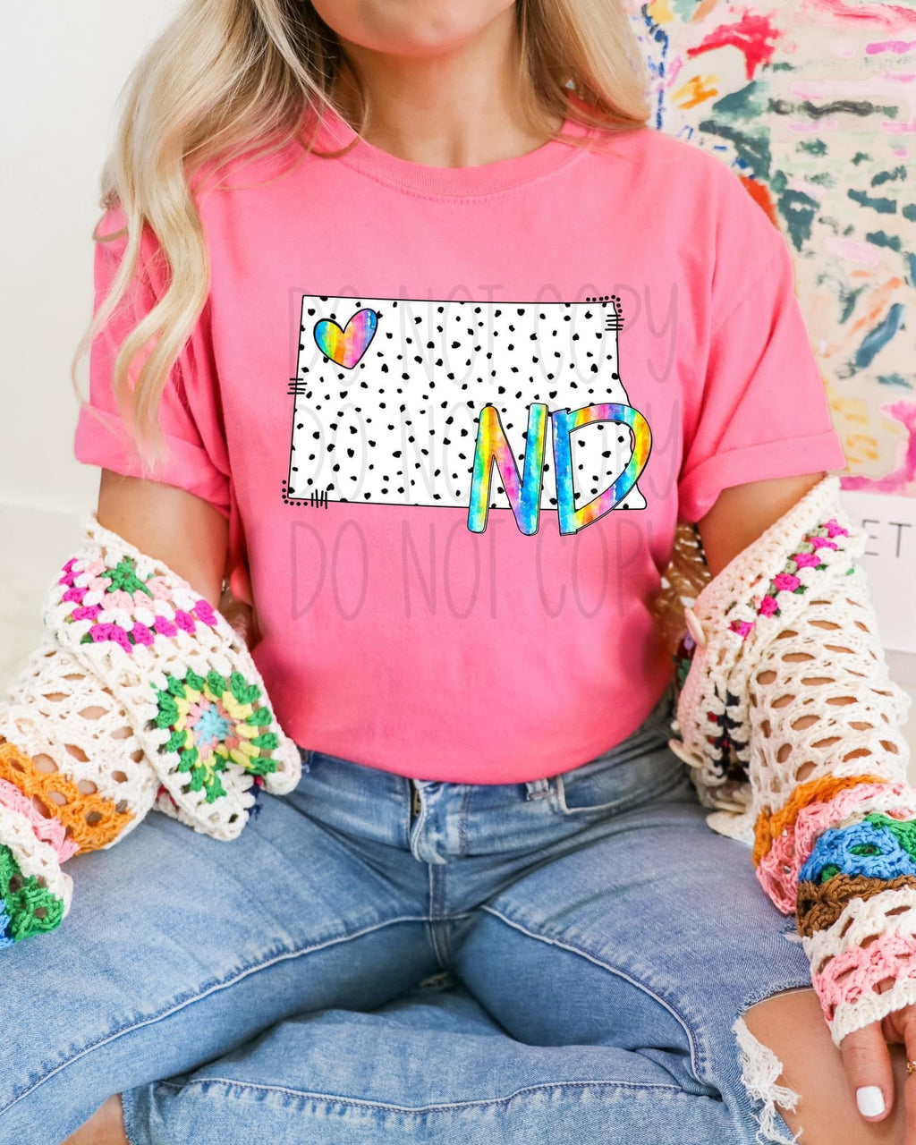 Spotted Tie Dye States  DTF
