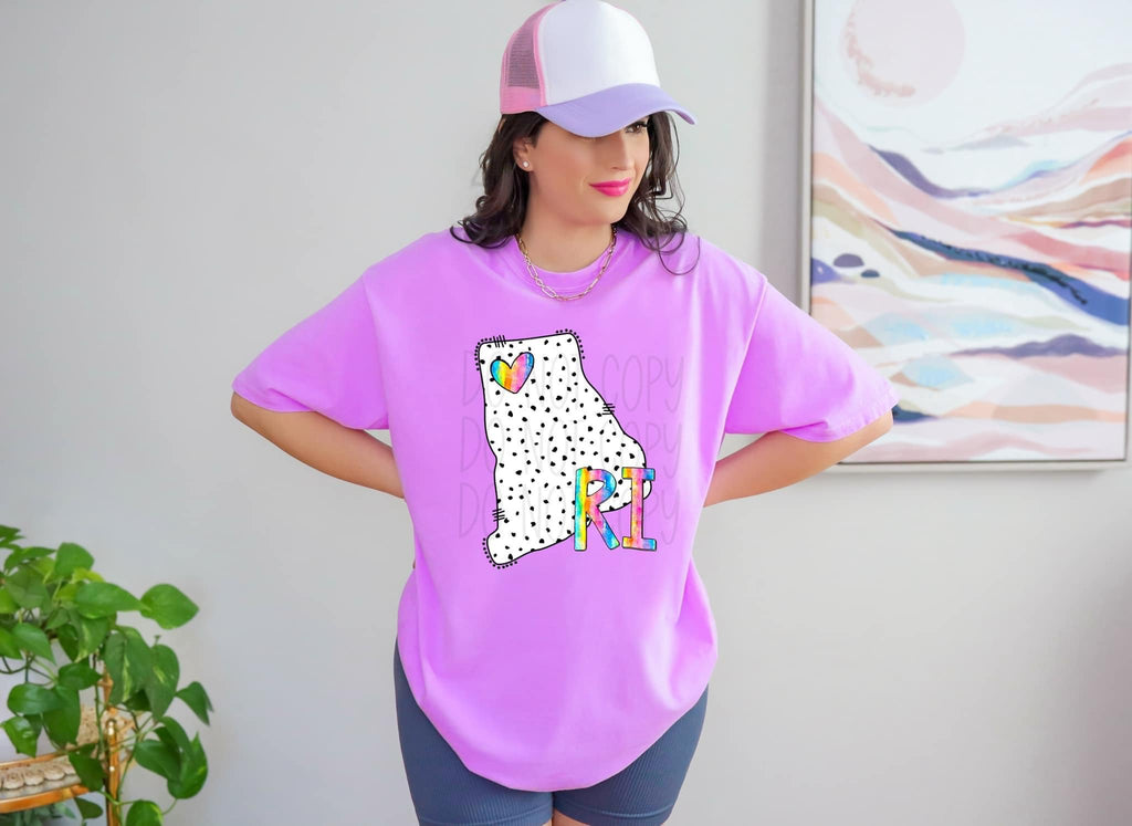 Spotted Tie Dye States  DTF