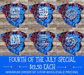 4th Of July Tie Dye Spiral Tee With Design