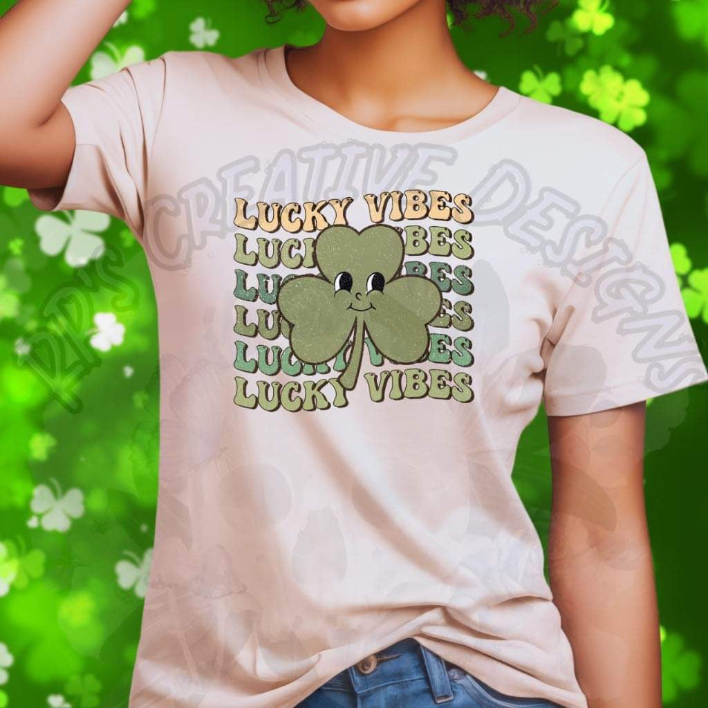 Lucky Vibes Shamrock  DTF