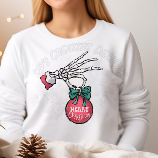 Pink Bauble Merry Christmas WS Tee