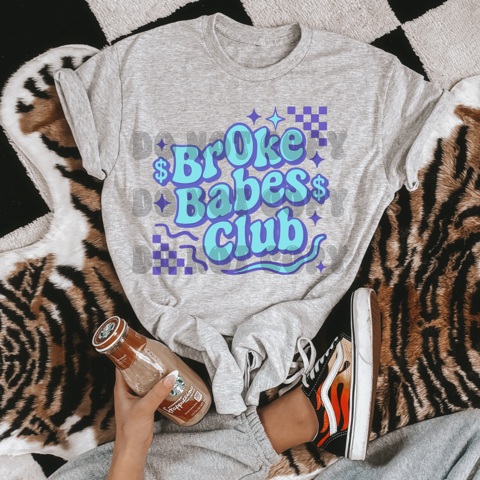 Broke babes club - BLUE - Direct to Film Transfer