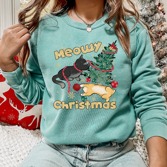 Meowy Christmas DTF