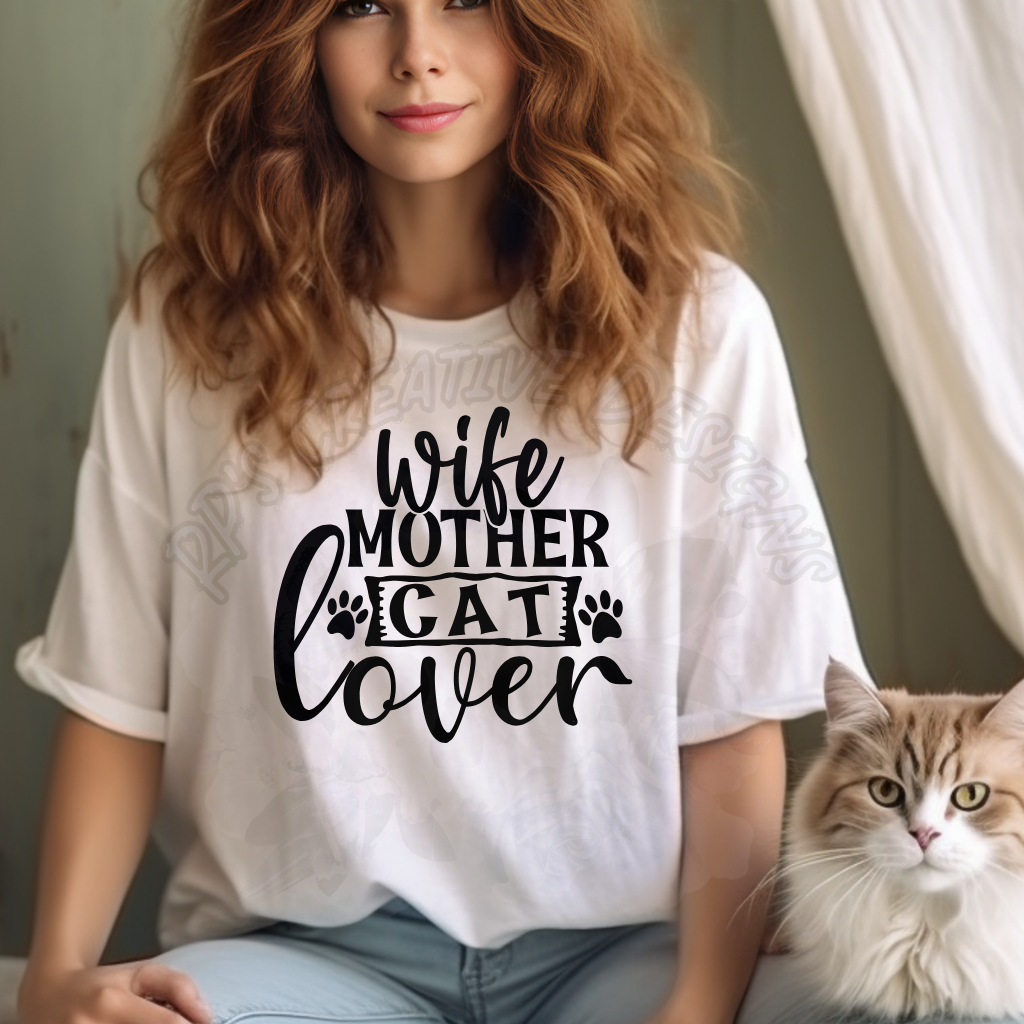Wife Mother Cat Lover DTF