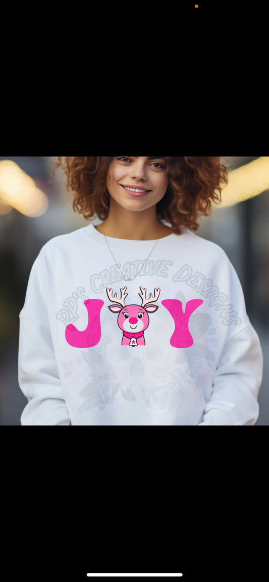 Pink Reindeer Joy DTF