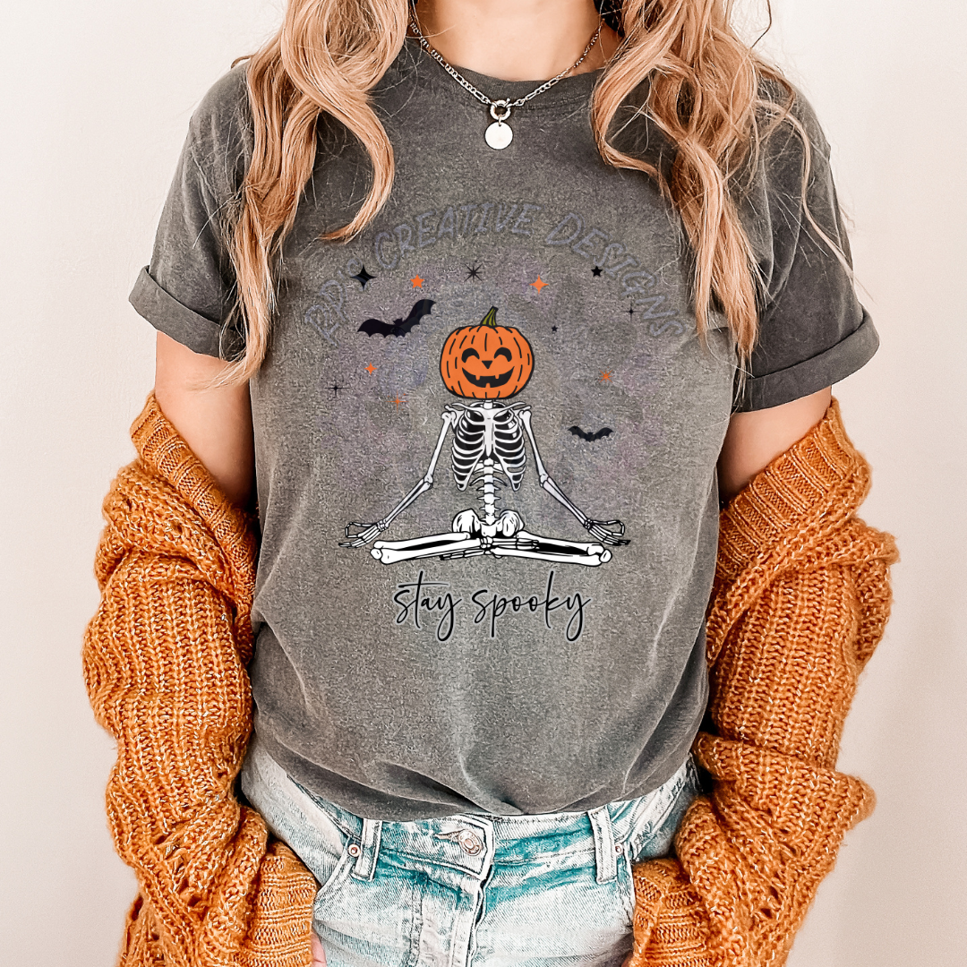 Stay Spooky Yoga Pumpkin DTF
