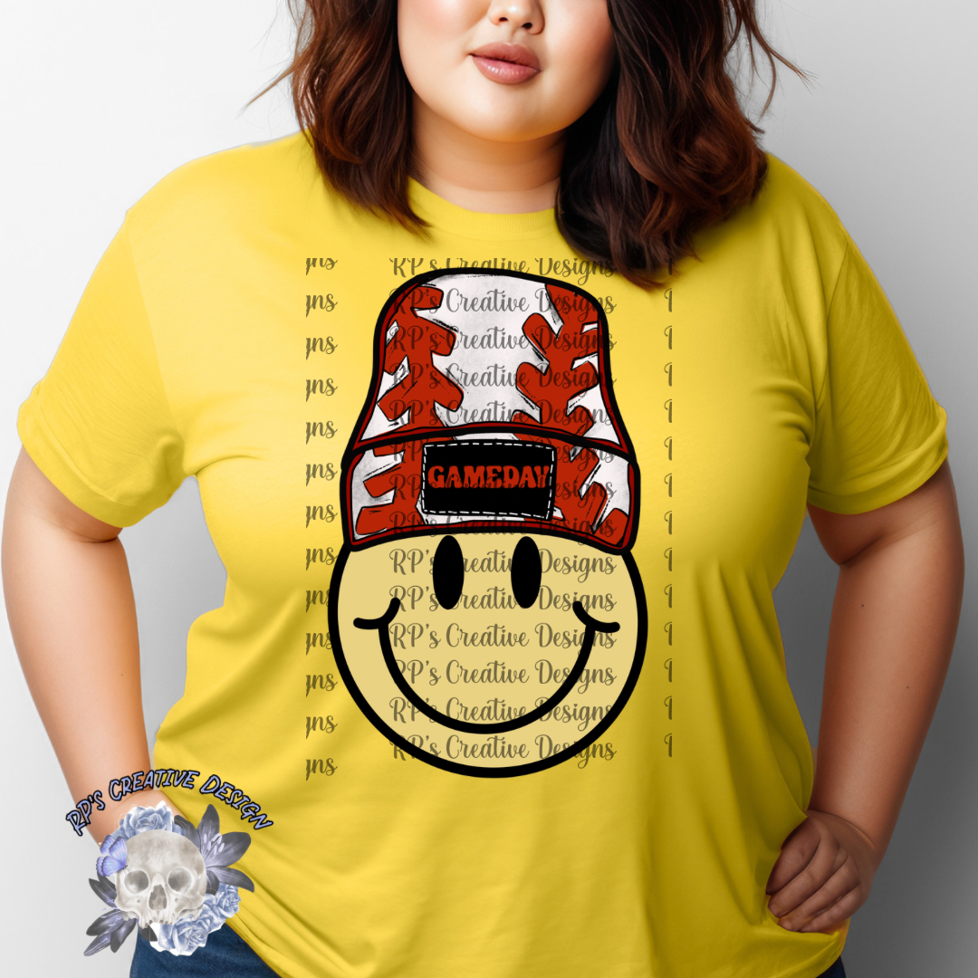 Sports Smiley Beanie  DTF