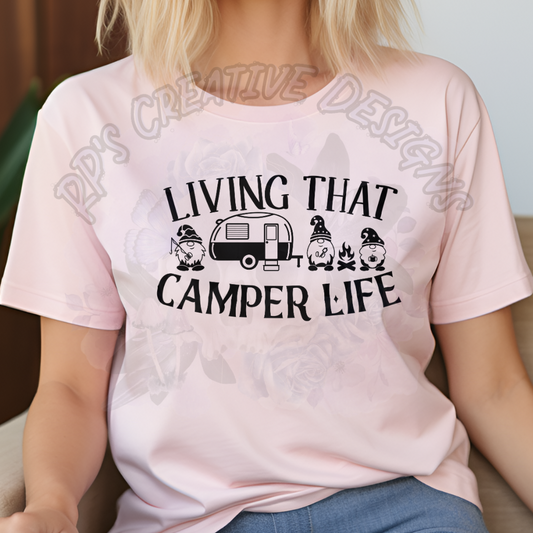 Living That Camper Life Gnomes DTF