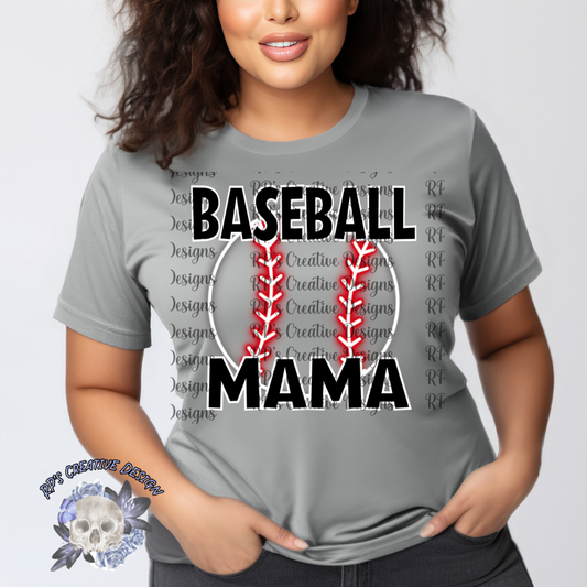 Baseball Mama Glow DTF