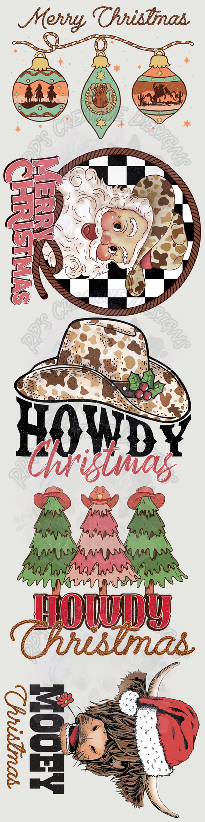 Howdy Christmas V2 Gang Sheet