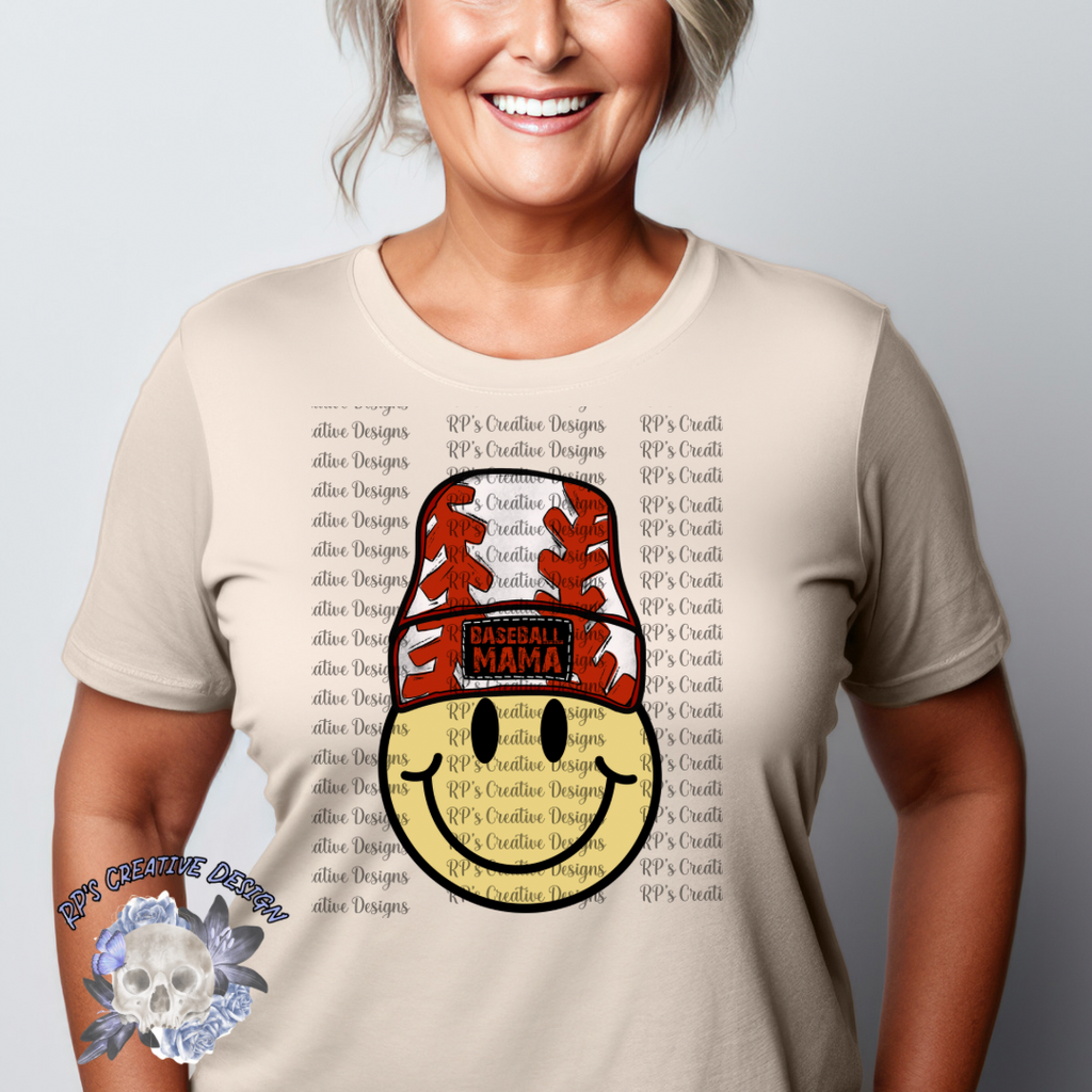 Sports Smiley Beanie  DTF
