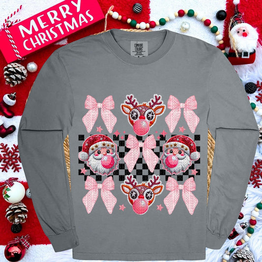 Pink Christmas & Ribbons  DTF