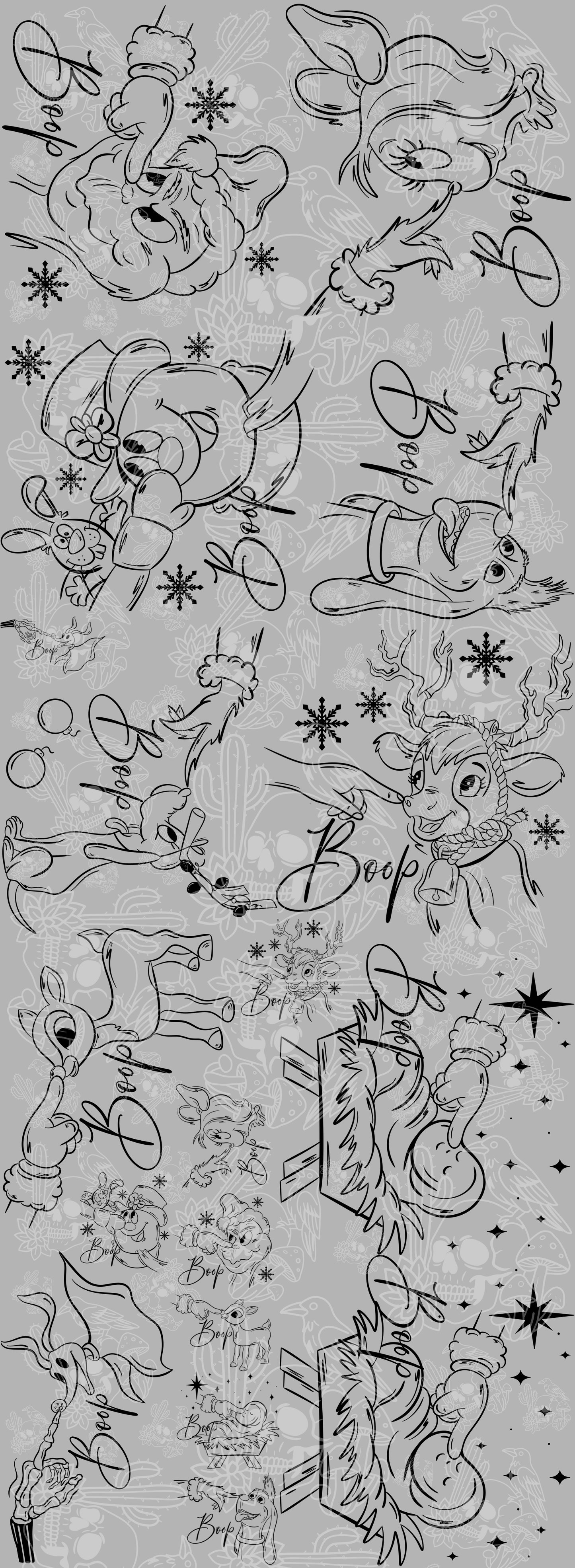 Boop Christmas 22X60 gang sheet