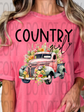 Country Girl Flower Truck DTF