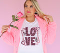 Love pink Cheetah DTF