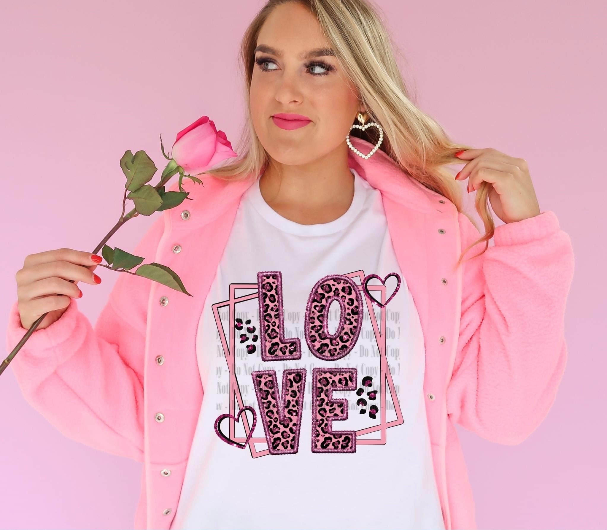 Love pink Cheetah DTF