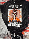 When it Comes to My Kids Completed tee on black Gildan softstyle
