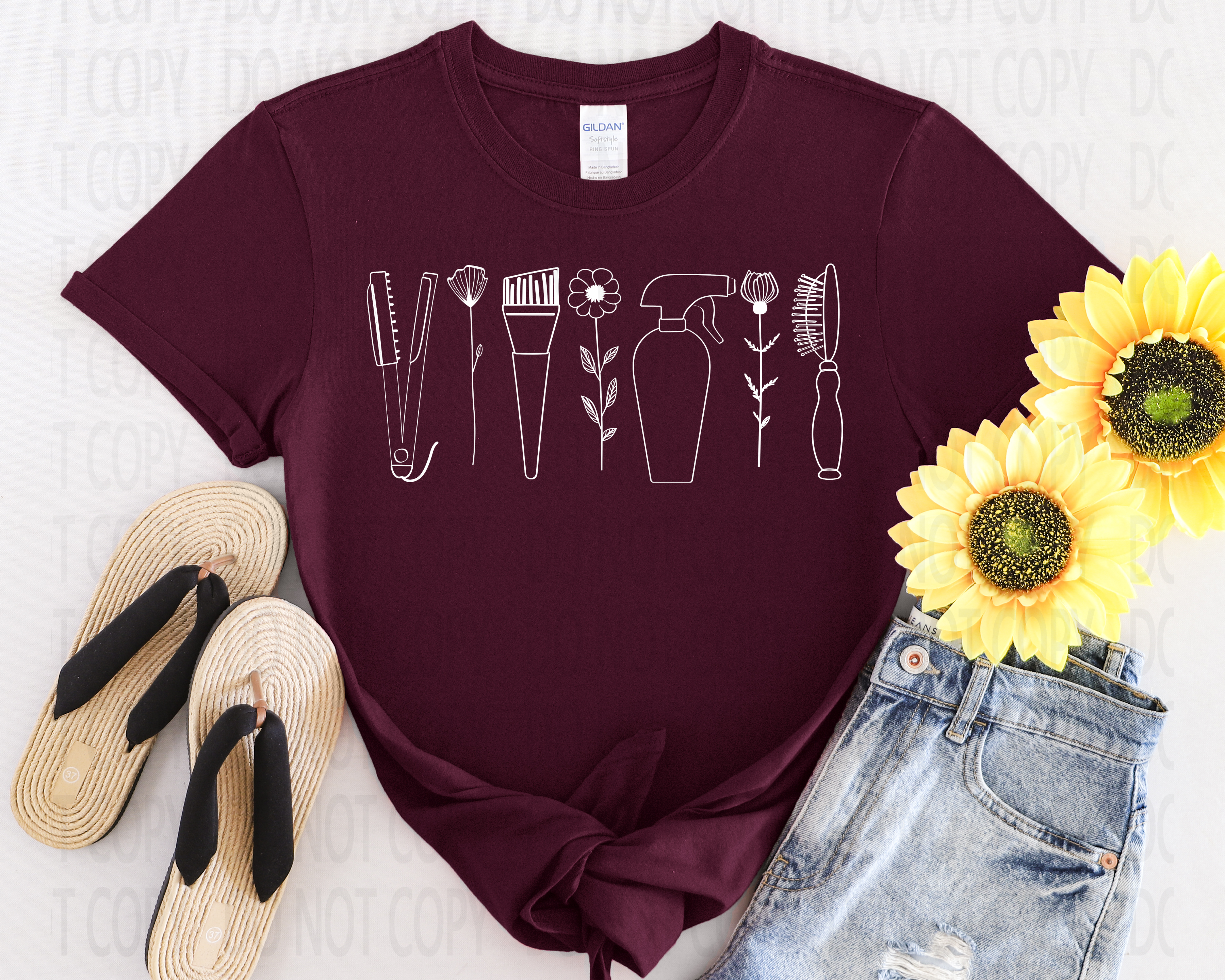 Hairdresser Line Art DTF