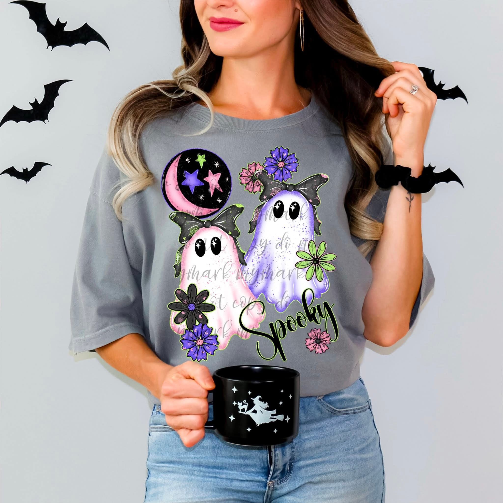 Faux Glitter Ghosts DTF