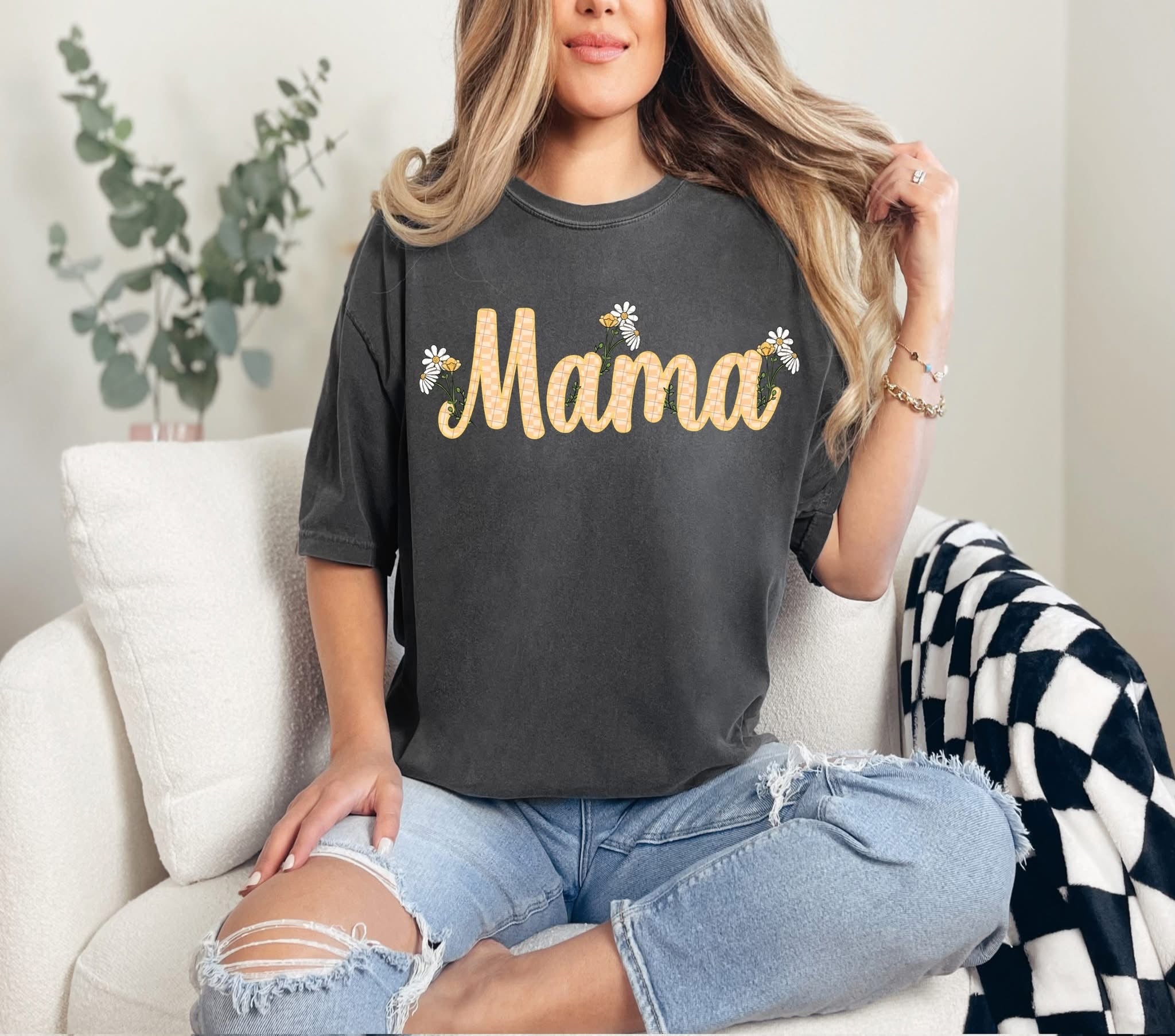 Mama Checkers & Daisies DTF