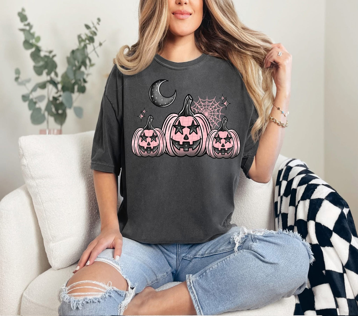 Pink Jack O Lanterns DTF