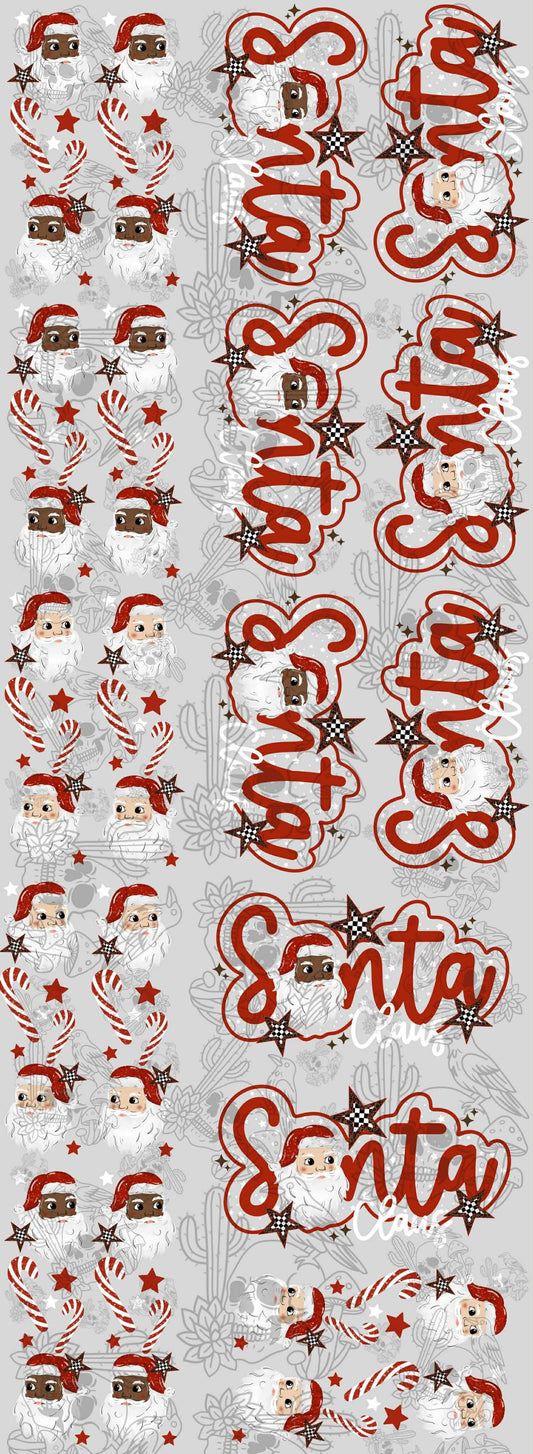 Santa’s with sleeves 22X60 gang sheet