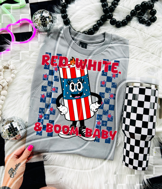Red White & Boom Baby DTF