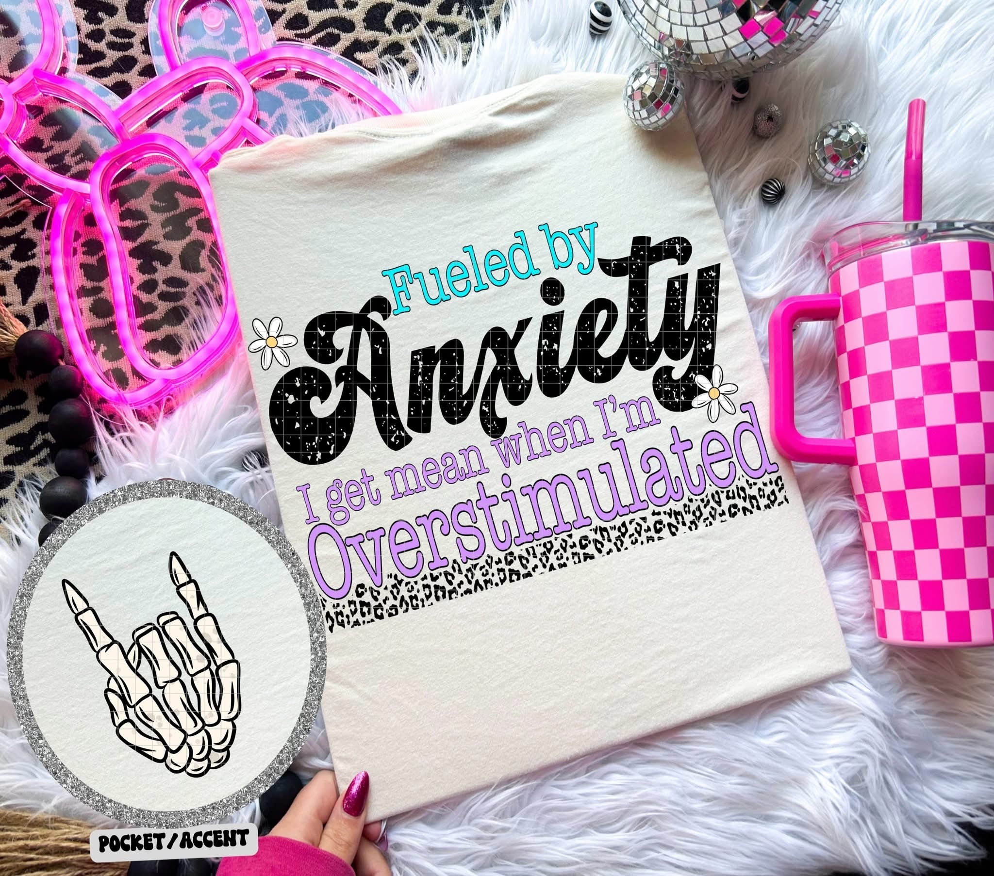 Fueled By Anxiety Leopard DTF