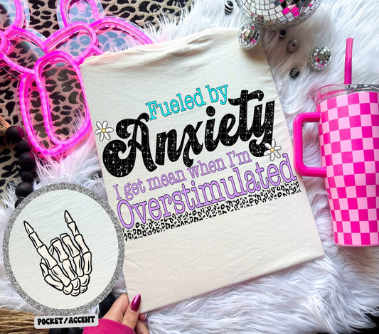 Fueled By Anxiety Leopard DTF