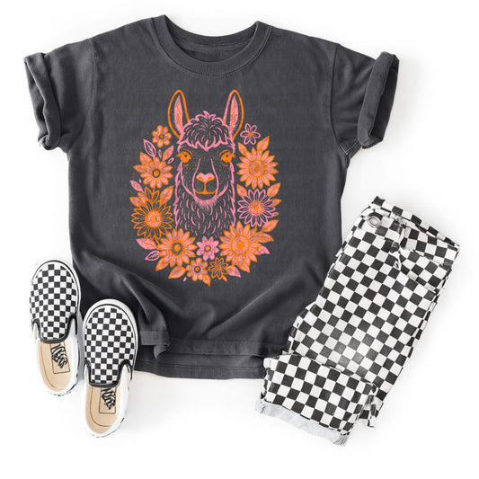 Floral Llama DTF