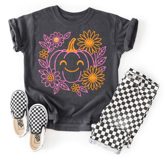 Floral Pumpkin DTF