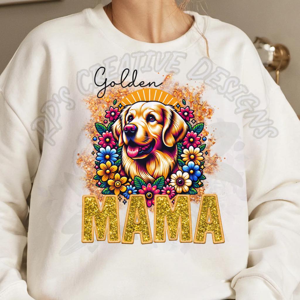 Dog Mama-Golden DTF