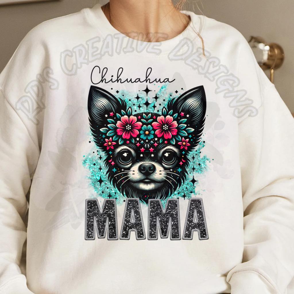 Dog Mama-Chihuahua Dark Fur DTF