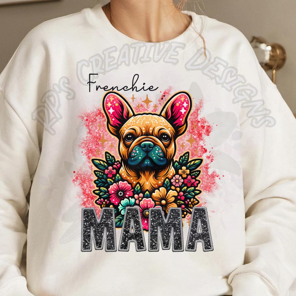 Dog Mama-Frenchie-Tan DTF