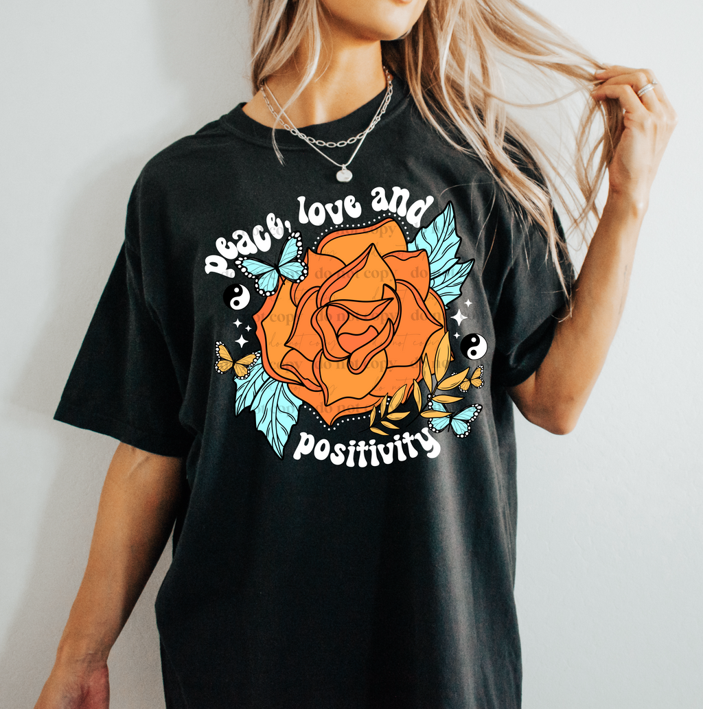 Peace Love & Positivity DTF