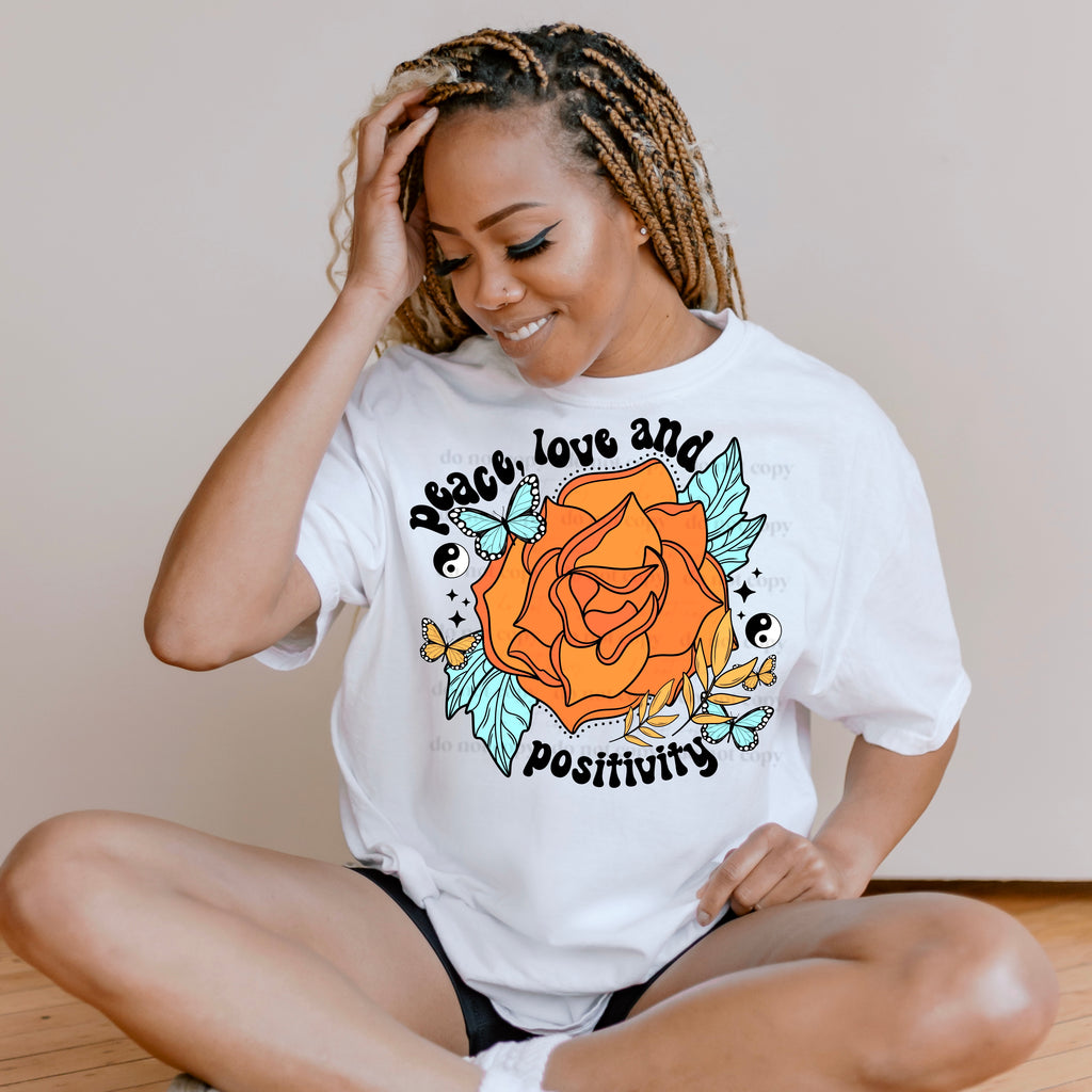 Peace Love & Positivity DTF