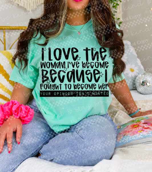 Love the woman I've become