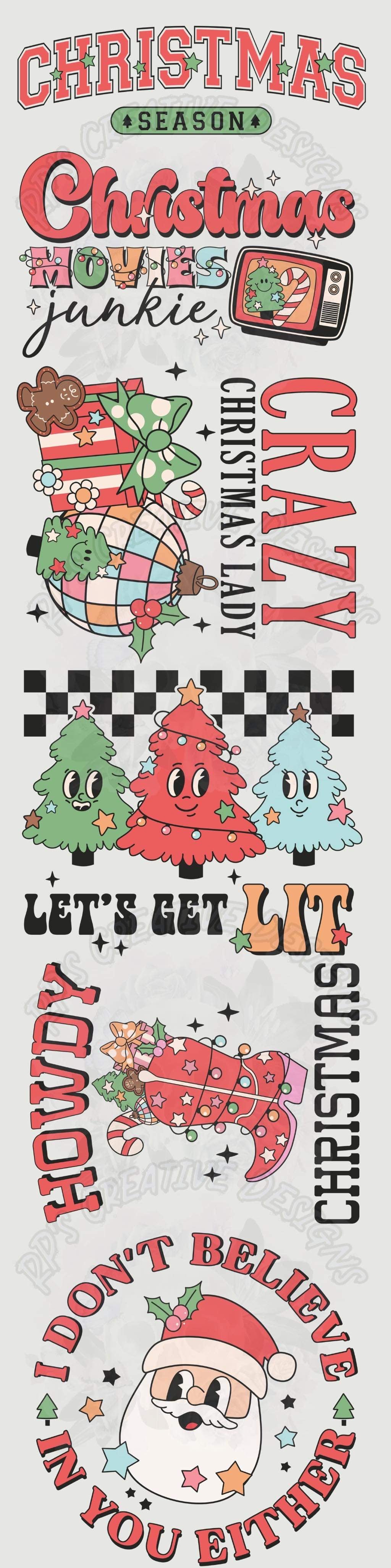 Retro Christmas Gang Sheet