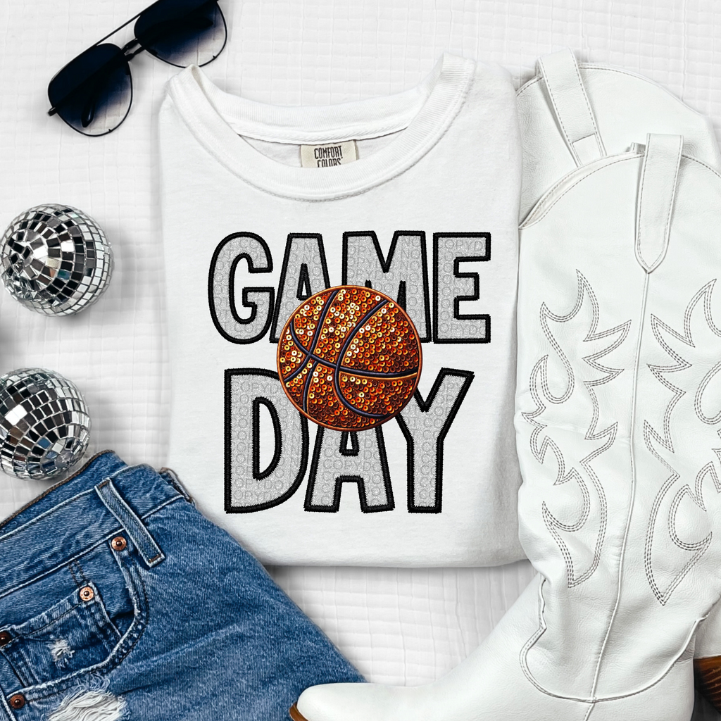 Faux Sequin Sports Game Day DTF