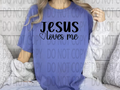 Jesus Loves Me Black DTF
