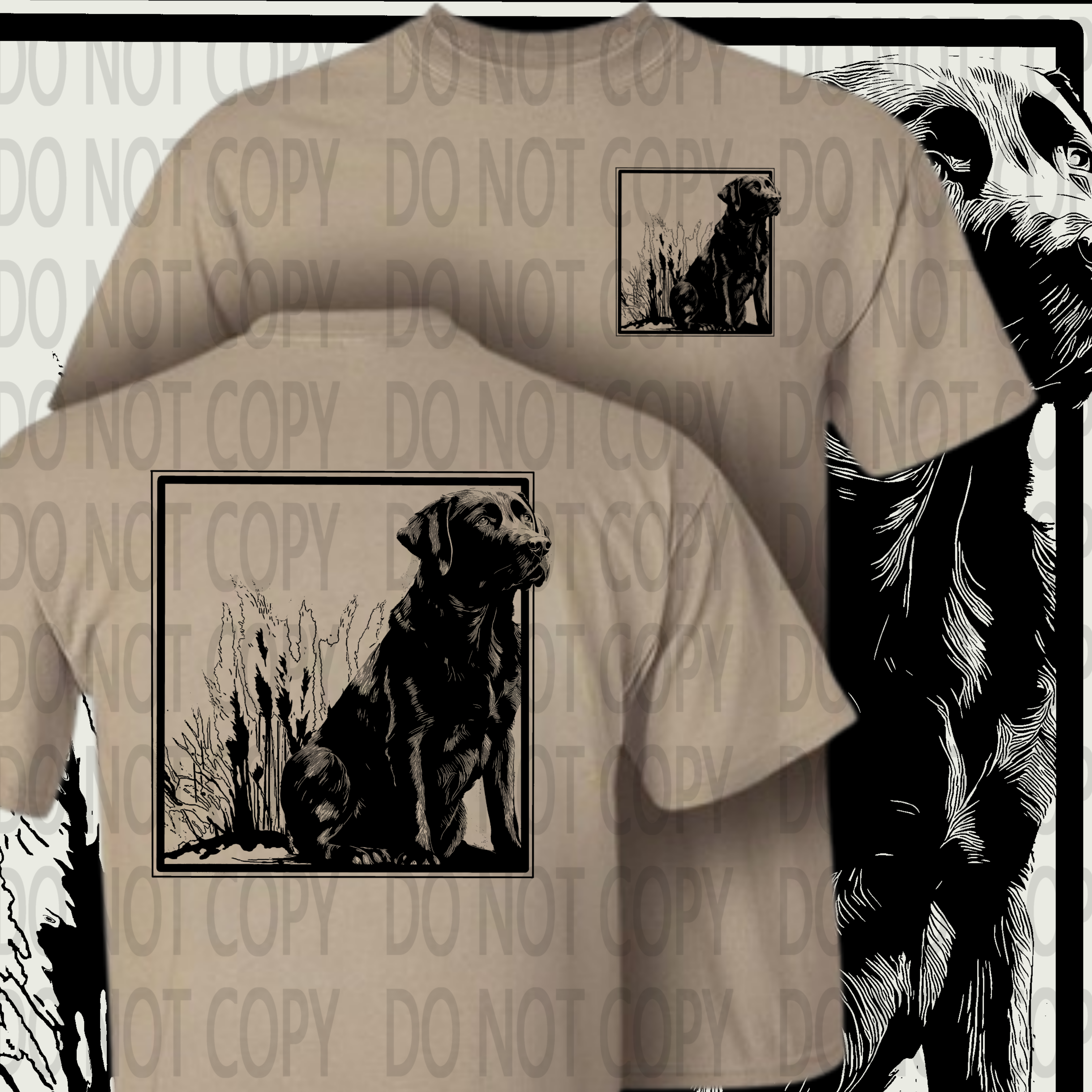 Labrador Black DTF