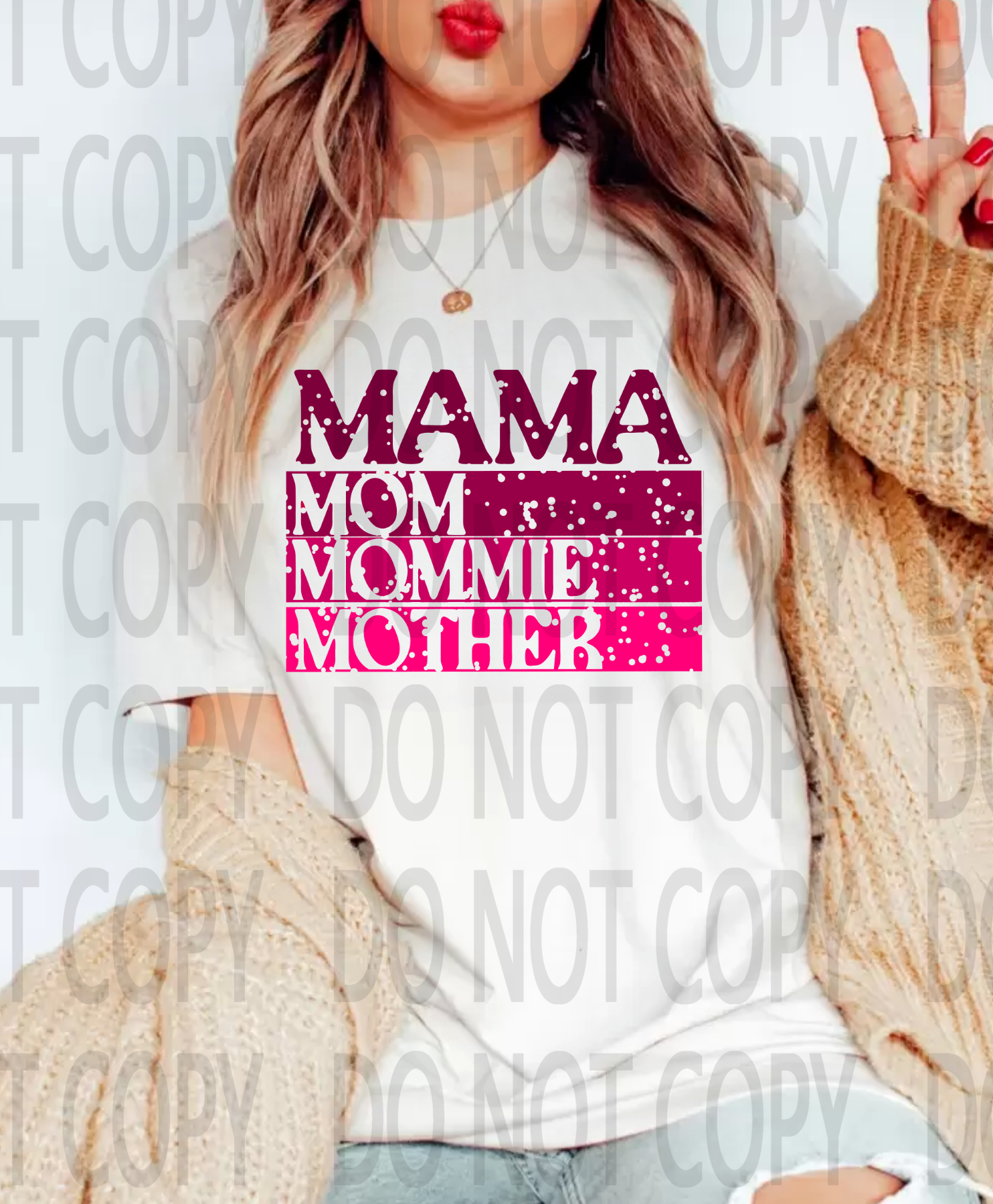 Mama Mom Mommie Mother Distressed DTF