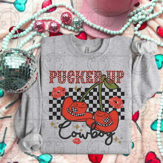 Pucker Up Cowboy DTF