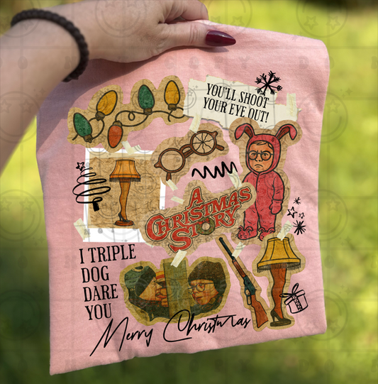 Vintage Christmas Movie Collage DTF