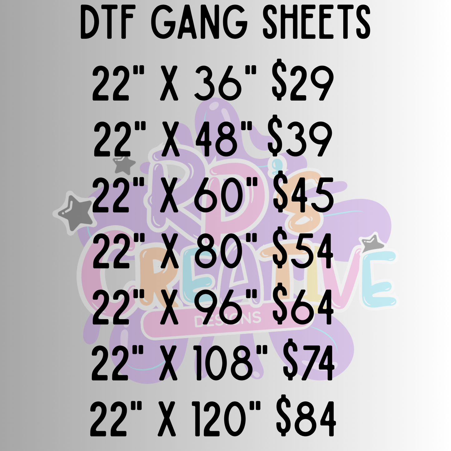BUILD YOUR OWN GANG SHEET- OUR BUILDER