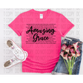 Amazing Grace Black Font DTF