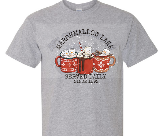 Marshmallow Lane Black Print DTF